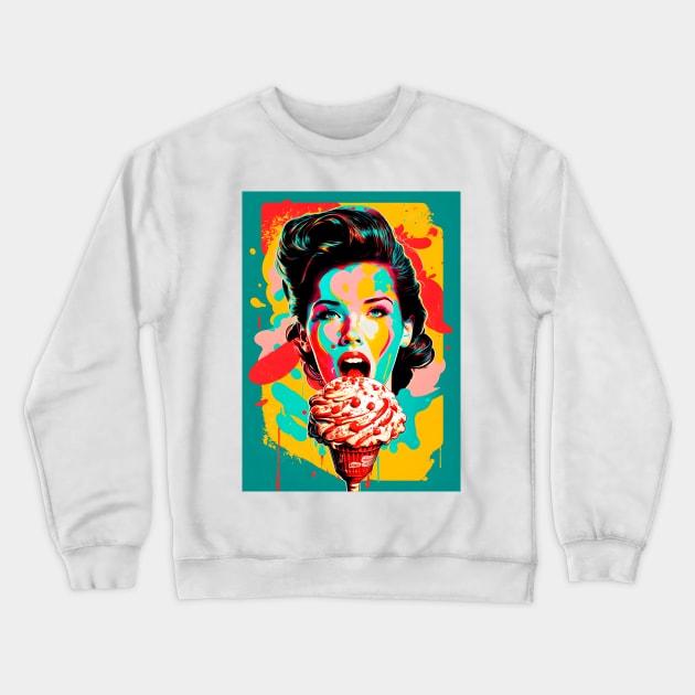 Woman pop style Crewneck Sweatshirt by MrsDagger